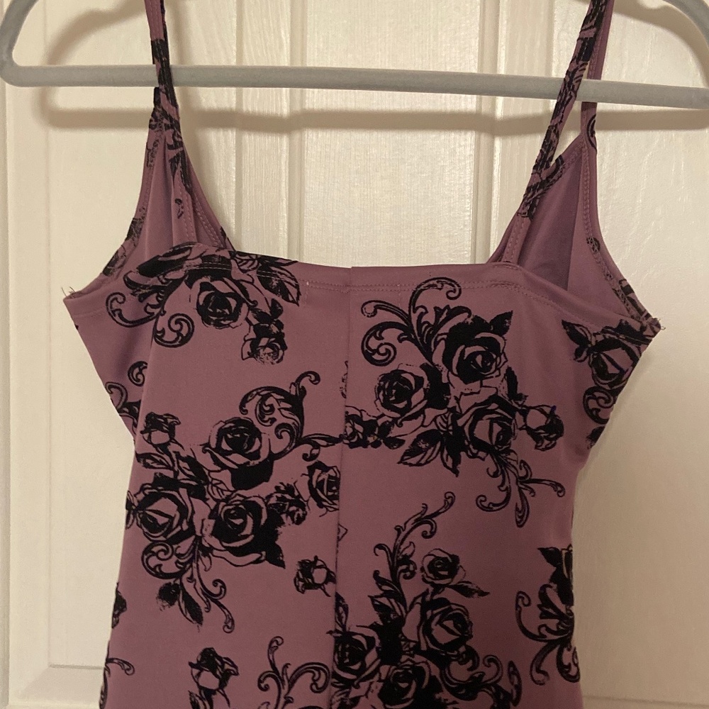 Purple & Black Floral Dress - Picture 5 of 6